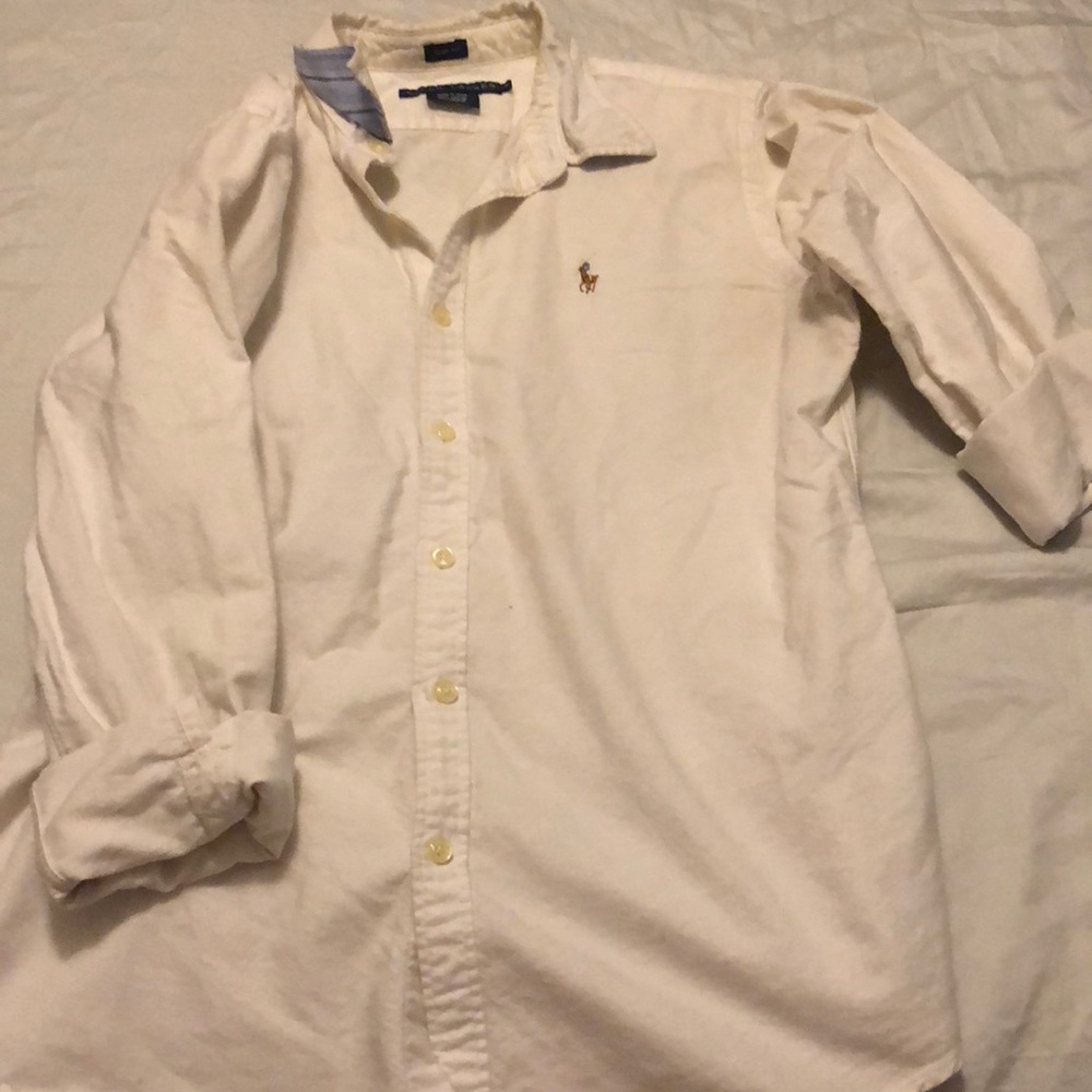 WHITE SLIM FIT OXFORD SHIRT